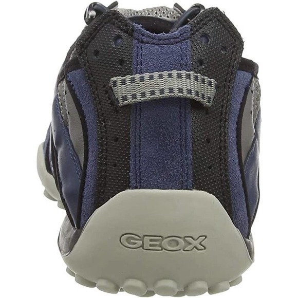 Geox‎ Men\'s Respira Low-Top Sneakers Bungee Laces - Blue Grey C0024 - Size 14